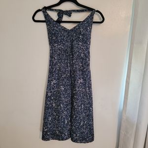 Athleta Blue and Gray Knee Length Halter Dress